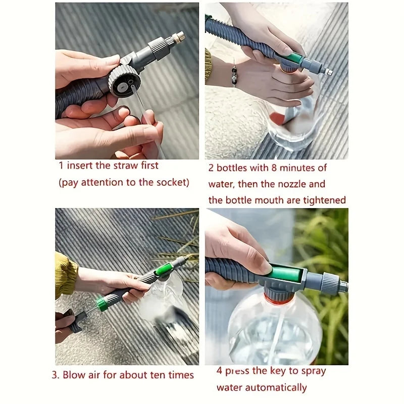 Handheld High-Pressure Air Pump Sprayer with Adjustable Nozzle - Mosquito and Insect Mister for Outdoor, Power-Free & Energy-Free