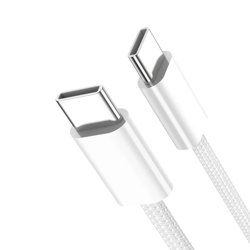 PD 60W Type C to Type C Color Cable For iphone 15 15pro Fast Charging For Xiaomi Samsung Huawei Type C Weaving Cable 1M 2M 3M