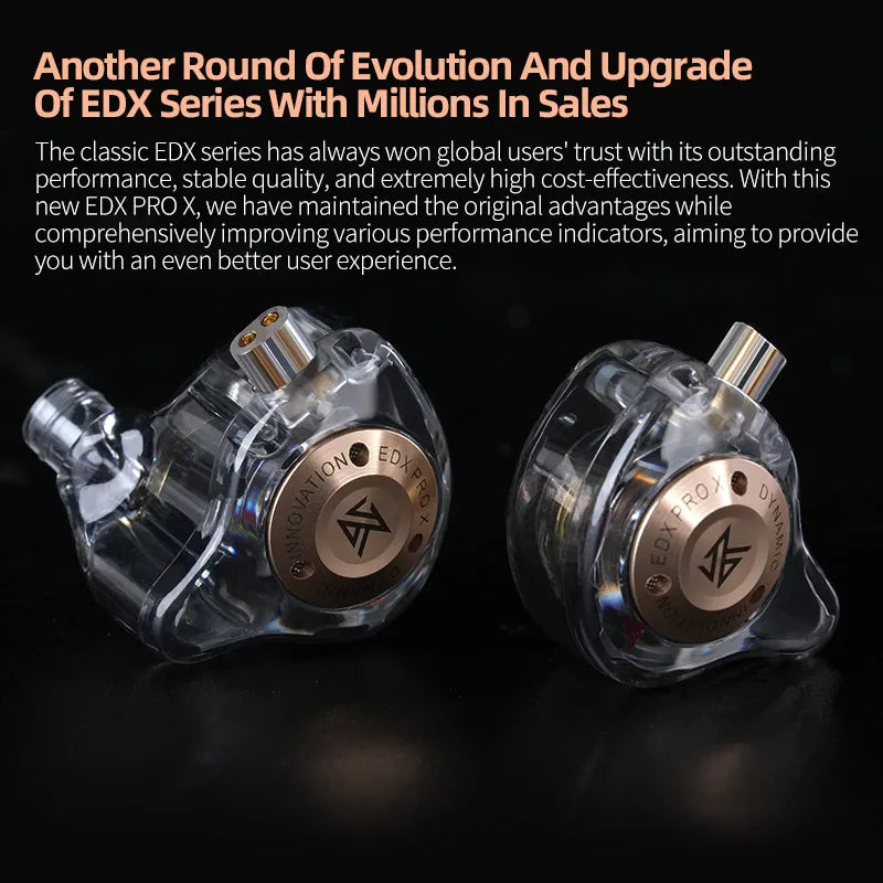 KZ EDX PRO X In Ear Dynamic Drive Earphone HIFI Bass Music Earbud Sport Noise Canceling Headset ZSN ZST ZS10 pro x C12 CRA
