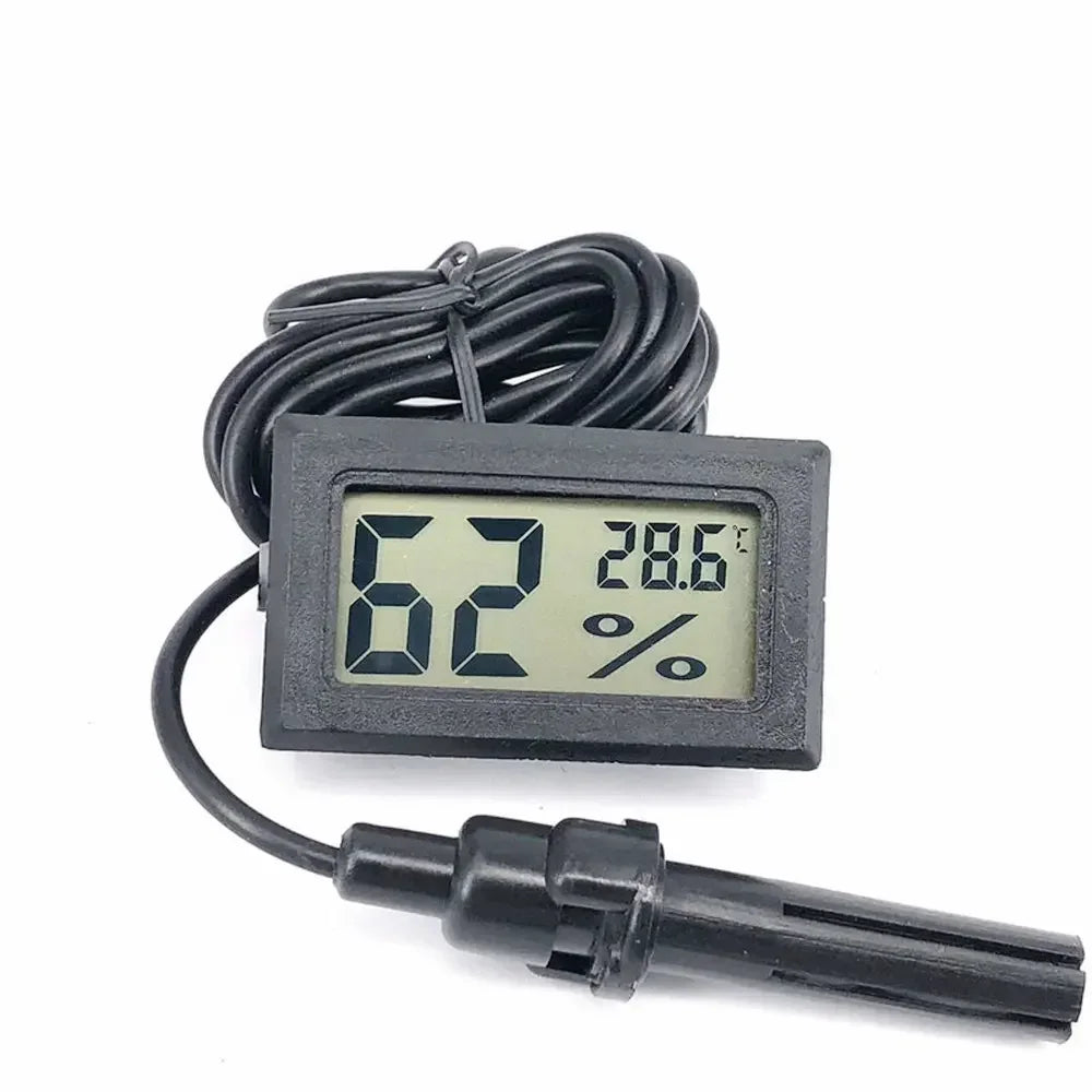 Square Embedded Digital Thermo-Hygrometer for Reptile Terrarium Humidity Box Home Industrial Digital Temperature Humidity Gauge 