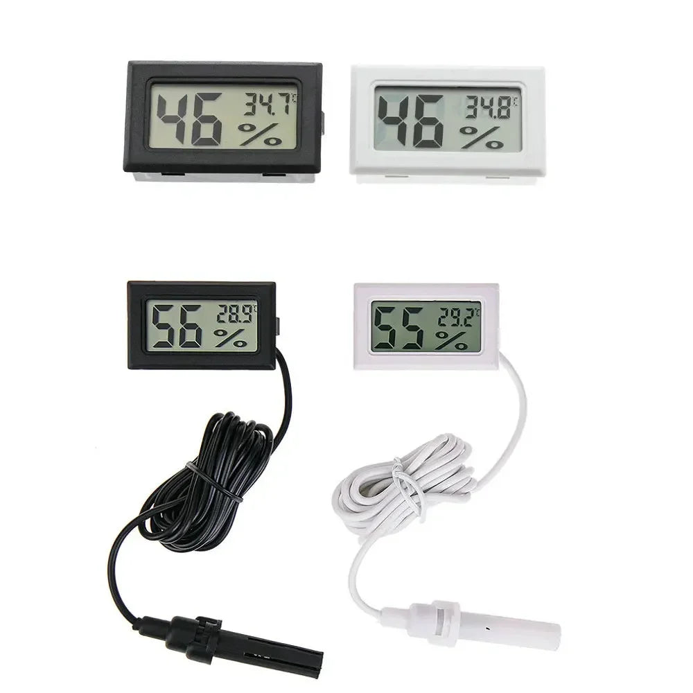 Square Embedded Digital Thermo-Hygrometer for Reptile Terrarium Humidity Box Home Industrial Digital Temperature Humidity Gauge 