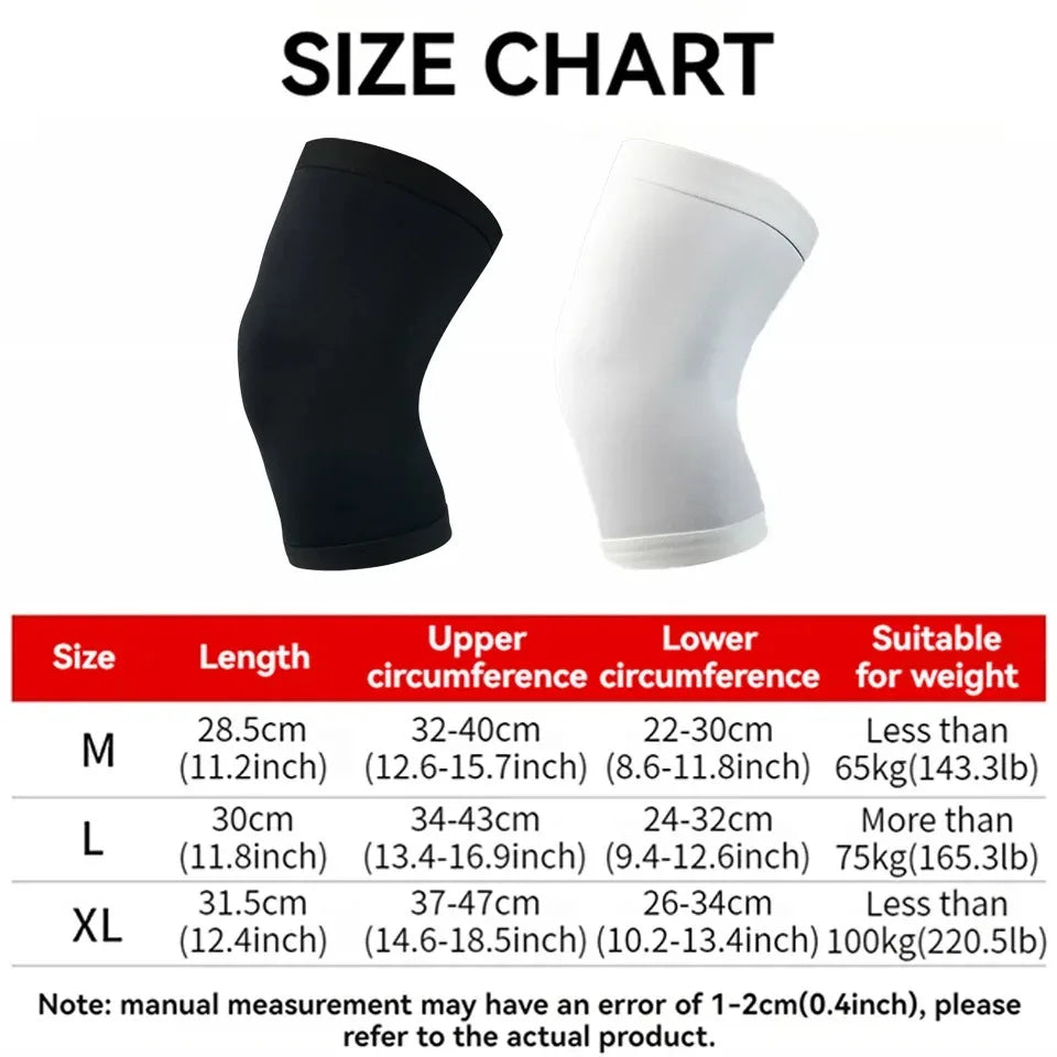 GOBYGO 1Pcs Basketball Sports Knee Pads Elastic Knitted Compression Leg Warmers Outdoor Running Cycling Mountaineering Men Women 