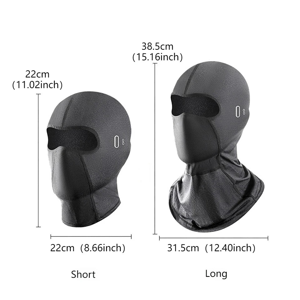 GTUBIKE Motorcycle Balaclava Glasses Face Breathable Quick-Drying Outdoor Cycling Headgear Ice Silk Summer UV Protection Mask
