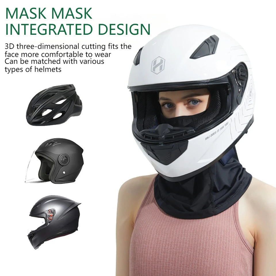 GTUBIKE Motorcycle Balaclava Glasses Face Breathable Quick-Drying Outdoor Cycling Headgear Ice Silk Summer UV Protection Mask